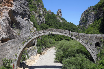 kokkori old stone bridge landscape Zagoria Greece