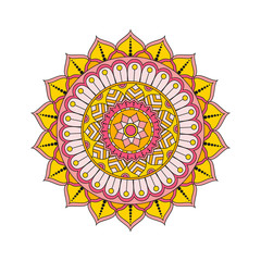 Flower Mandalas. Vintage decorative elements. Oriental pattern, vector illustration. Islam, Arabic, Indian, turkish, pakistan, chinese, ottoman motifs