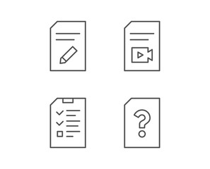 Document, Checklist and Edit file line icons.