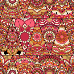 Seamless mandalas pattern. Vintage decorative elements with mandala. Hand drawn mandala background. Islam, Arabic mandala, Indian, mandala ottoman motifs. Perfect for printing on fabric or paper.