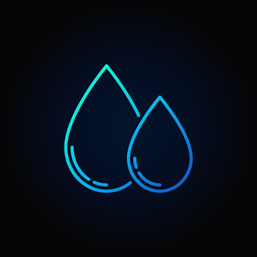 recommend clip art: Two water drops colorful icon