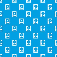 HDD pattern seamless blue