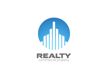 Real Estate Logo vector circle. Corporate Business icon Realty
