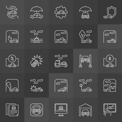 Car accidents icons