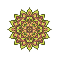 Flower Mandalas. Vintage decorative elements. Oriental pattern, vector illustration. Islam, Arabic, Indian, turkish, pakistan, chinese, ottoman motifs
