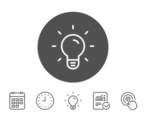 Light Bulb line icon. Lamp sign.