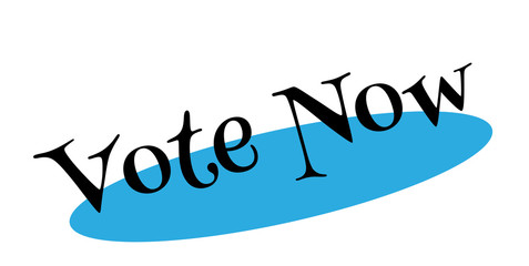 Vote Now rubber stamp. Grunge design with dust scratches. Effects can be easily removed for a clean, crisp look. Color is easily changed.