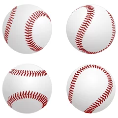 Abwaschbare Fototapete Ballsport Baseballbälle - Vektor