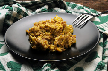 Polenta y uova mexidos strapazzate eggs huevos 炒蛋 Scrambled スクランブルエッグ revueltos Rührei Kajgana Ovos Äggröra Roerbakei Jajecznica Œufs brouillés Smažená vajíčka ביצה מקושקשת