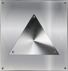 metal sheet with triangle and holes
