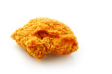 Fried chicken isolated over white