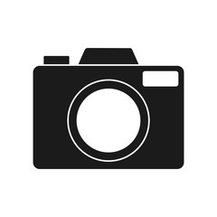 camera icon over white background vector illustration