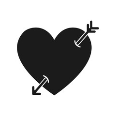 arrowed heart icon over white background vector illustration