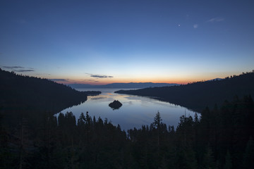 Fototapeta na wymiar Early morning at Emerald Bay, Lake Tahoe, California