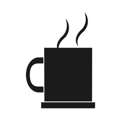 coffee mug icon over white background vector illustration