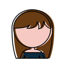 avatar woman icon over white background vector illustration