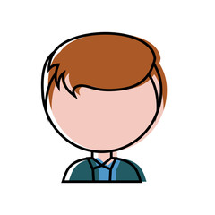 avatar man icon over white background vector illustration