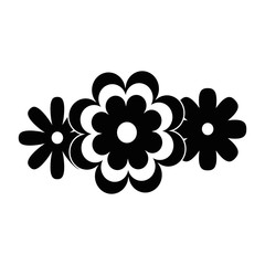 beautiful flowers icon over white background vector illustration