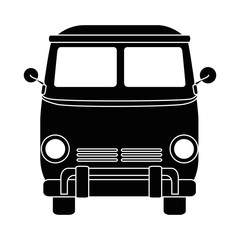 hippie van icon over white background vector illustration