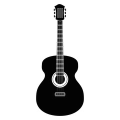 Obraz na płótnie Canvas guitar instrument icon over white background vector illustration