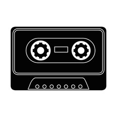 casette icon over white background vector illustration
