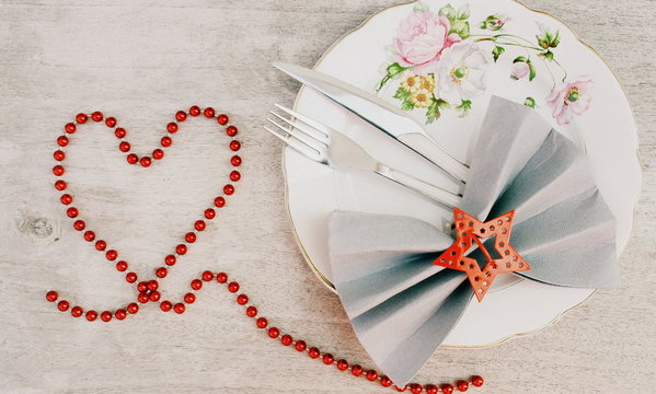 table romantique,symbole de st valentin