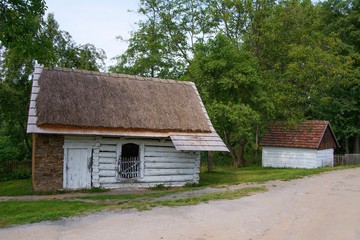 Fototapeta na wymiar Historical granaries in the Czech countryside