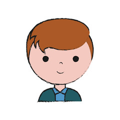 cartoon man icon over white background colorful design vector illustration