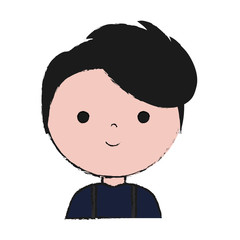 cartoon man icon over white background colorful design vector illustration