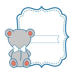 baby shower card with beard icon over white background colorful design vector illustration