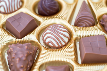 Box with several chocolates