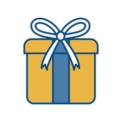 gift box icon over white background vector illustration