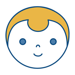 cartoon man icon over white background colorful design vector illustration