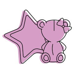 baby shower card with beard icon over white background colorful design vector illustration