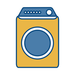 washing machine icon over white background vector illustration