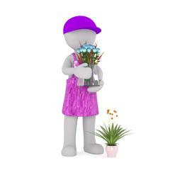 Gärtner, Florist, Blumen, Gesteck, Vase, Geschenk, Valentinstag, Geburtstag