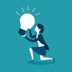 Woman of Business management and workforce theme Vector illustration