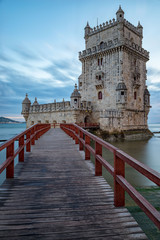 The famous Belem Tower in Lisbon, Portugal.