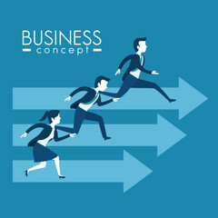 Woman and man of Business management and workforce theme Vector illustration