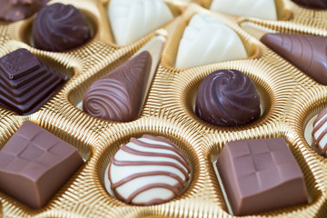 Box with several chocolates