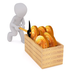 Bitcoin Mining, M&uuml;nzen, digitales Geld, Geld, Gold, Wertstoffe, 