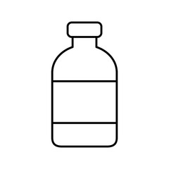 liquor bottle icon over white background vector illustration