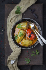 sweet pepper stuffed with meat
