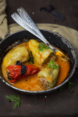 sweet pepper stuffed with meat