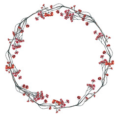 Christmas wreath.  The symbol of the new year. - 169304902