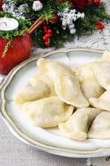Traditional polish dumplings