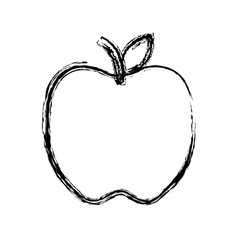 apple fruit icon over white background vector illustration