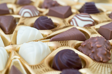 Box with several chocolates