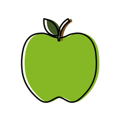 apple fruit icon over white background vector illustration