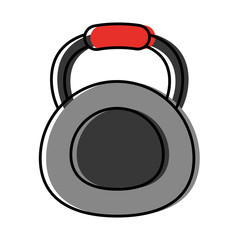 dumbbell icon over white background vector illustration